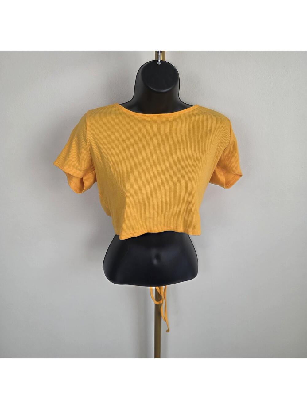 Wild Fable Y2K Yellow Crop Top  sz L